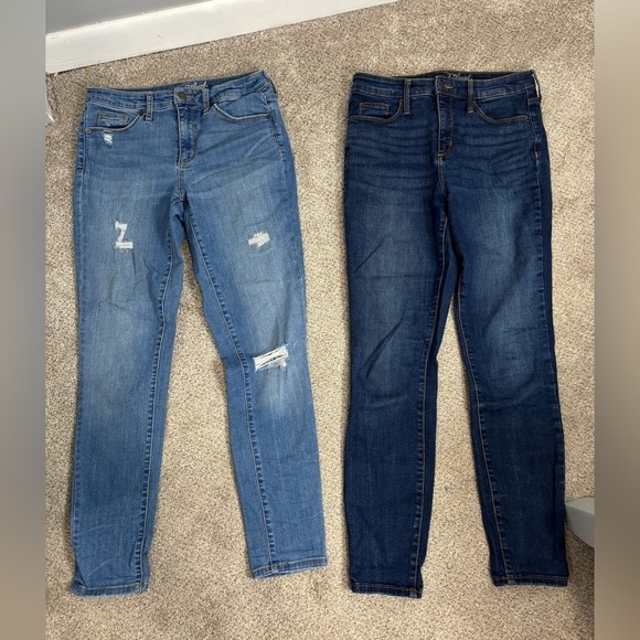 Universal Thread Denim - Lot of Universal Thread High Rise Skinny Jeans Size 28/6 medium wash dark wash